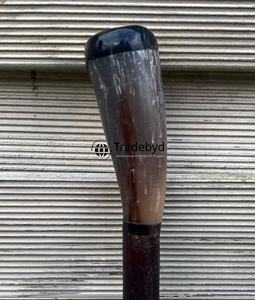 Manche de canne en corne naturelle pour cannes en bois Style vintage Collector Design Tradebyd - Product Image 1