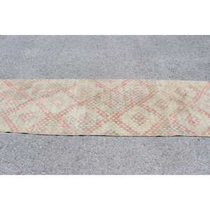 Tapis vintage 2,6 x 10,3 pieds, tapis turc, tapis oriental en laine rouge - Product Image 3