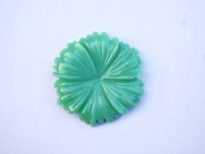 100% Piedra preciosa de crisoprasa natural 30x30mm Flor amarilla tallada para la fabricación de joyas - Product Image 6