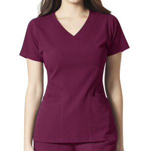2024 Elastic Comfortable Custom Logo Polyester Hot Sale Doctor Uniforms Medical Clinic <b>Nursing</b> <b>Scrubs</b> Tops - Product Image 5