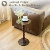Table d'appoint ronde en bambou, petite table basse avec pieds en bois pour chambre à coucher, salon, canapé, style nordique, vente en gros OEM