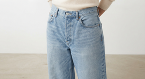 Women High Waist Wide Leg Jeans Barrel Fit Denim <b>Trousers</b> <b>Light</b> Blue Casual Pants - Product Image 6