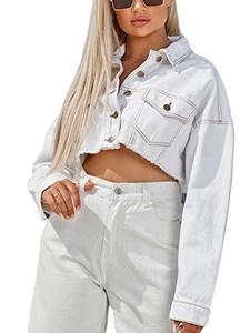Veste en jean d'hiver sur mesure pour homme, service OEM, haute qualité, 100% coton, col montant, logo imprimé, denim délavé - Product Image 6