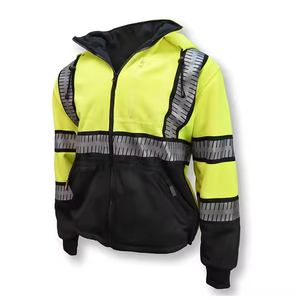 Sweat-shirt de sécurité pour hommes Sweat à capuche haute visibilité Vêtements de travail Sweat à capuche réfléchissant Hiver Léger Construction Hoodies - Product Image 1