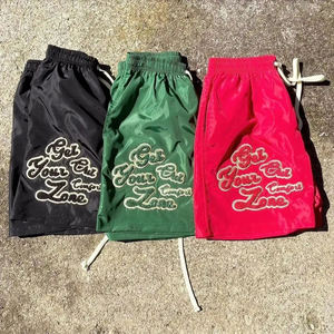 Pantalones cortos de algodón 100%, transpirables, de secado rápido, informales, respetuosos con el medio ambiente, personalizados, impermeables, de chenilla alta, venta al por mayor - Product Image 5