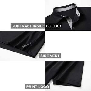 OEM Men's 100% Cotton Short Sleeve for Polo Shirt Casual Solid Style Printed Formal Blank Garments for Golf & <b>Promotional</b> Use - Product Image 3