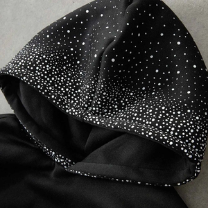 Sweat à capuche vintage en molleton d'hiver avec fermeture éclair en diamant de luxe de haute qualité personnalisé 100% coton Streetwear - Product Image 6