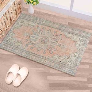 Medallion Pattern <b>Rug</b>, Printed <b>Rug</b> for Home Decor, Soft Tones,<b>Chenille</b> <b>Rug</b> - Product Image 5