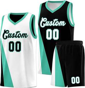 Ensemble uniforme de maillot de basket-ball de club d'équipe de conception de sublimation réversible personnalisée pour adultes vente en gros de conception vierge avec logo porter - Product Image 4