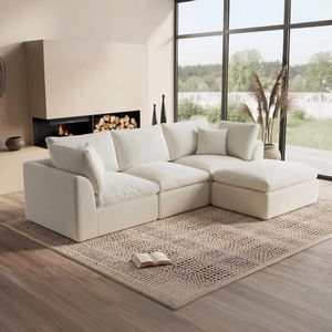 Distribuidor de Dropshipping con Base en EE. UU. Suministra Sofá Seccional en Forma de L de Tres Plazas, Diseño Moderno, Esponja de Villa, MOQ 1 Pieza - Product Image 1