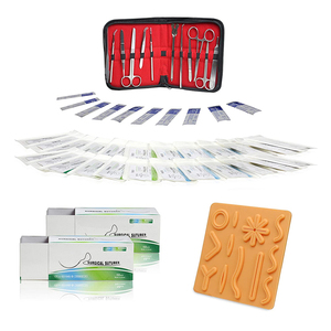 Custom Made 11-Piece Stainless Steel Surgical <b>Kits</b> Scalpel Tweezers Forceps Tools Sets Leather Case for Medical Students <b>Suture</b> - Product Image 3