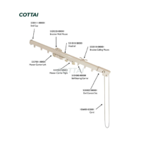 Gancho Ajustable de Plástico para Cortinas, 80 mm de Longitud, Accesorios