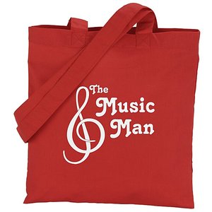 Sac fourre-tout en coton économique 12 1/2 x 12 pouces, couleur unie - Product Image 1