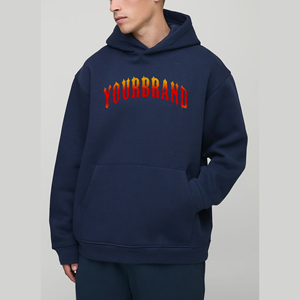 Article de vente chaude 100% coton Boxy Fit Heavyweight hommes à capuche personnalisé DTF imprimé Logo respirant Hip Hop hommes sweats à capuche - Product Image 1