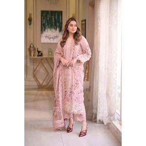 Hand Drawn <b>Chikankari</b> Cotton Luxury Salwar Kameez-Pakistani Dress-WLUX-10-A TC-1488 - Product Image 4