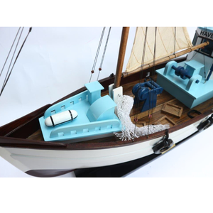 VINTAGE PESCA MODELO DE MADERA BARCO ARTESANÍA 2024_NUEVO PRODUCTO HECHO A MANO HECHO EN VIETNAM ENTREGA RÁPIDA-PRODUCTO DE DECORACIÓN - Product Image 3