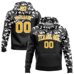 Vente en gros Expédition directe Sweat-shirt de sport 3D cousu personnalisé Camo or noir gris acier Sweat-shirt à capuche Salute To Service - Product Image 1