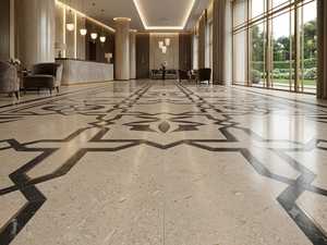 Beige Fosilled Limestone Tile Square Honed <b>Brushed</b> Surface Durable Minimalist Design for Wall Cladding Villa Hotel <b>Flooring</b> - Product Image 3