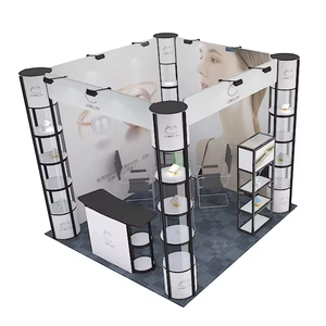 Portable aluminium acrylique vitrines rétro-éclairé comptoir Twister tour conception de stand pliable pour armoire de rangement d'exposition - Product Image 5