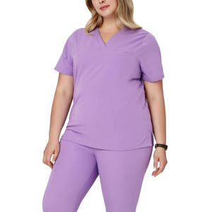 ชุดยูนิฟอร์มพยาบาลผู้หญิงไซส์ใหญ่ พิมพ์โลโก้ได้ มีกระเป๋าเดียว ตรวจจับเข็มได้ ขายส่งโดยตรง ผ้าสแปนเด็กซ์ สำหรับศัลยกรรมและโรงพยาบาล - Product Image 6