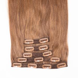 Set di <span class=keywords><strong>7</strong></span> Pezzi di <span class=keywords><strong>Capelli</strong></span> Umani Veri Colorati 150g con Clip, Biondo Miele - Product Image 1