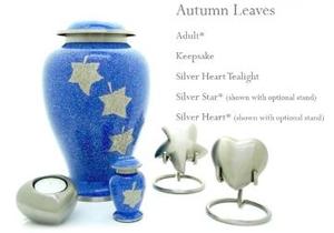 Fournisseurs de gros Urne de crémation avec feuille de couleur bleue Urne de crémation de style américain à vendre - Product Image 2