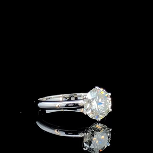 Bague de fiançailles en or massif 14 carats avec diamant de laboratoire taille poire 2,00 CTW certifié SGL, style Toi et Moi - Product Image 2