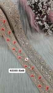 ผ้าลูกไม้ปักลายนามธรรมในแบบที่กำหนดเองกว้าง25นิ้วมี2สีสำหรับชุดสูทสำหรับสุภาพสตรีและขายต่อ - Product Image 4