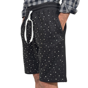 กางเกงขาสั้นผ้าฟลีซสำหรับผู้ชายกางเกงขาสั้นผ้าคอตตอนแบบวินเทจพิมพ์ลาย - Product Image 4