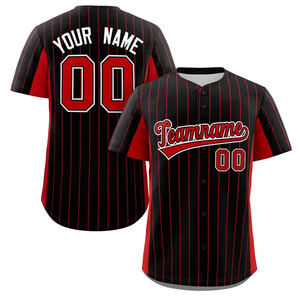 Vente en gros de maillot de baseball respirant 100% polyester Logo personnalisé pour hommes Service OEM à bas prix - Product Image 2