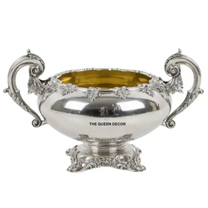 Bol en métal moderne artisanal, bol décoratif pour les présentations d'événements, forme ronde, bol de service - Product Image 3