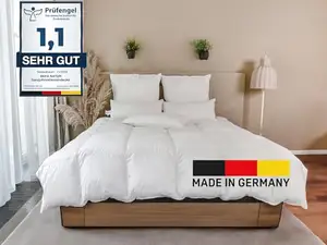 उच्च गुणवत्ता वाले लक्ज़री ऑल सीज़न डाउन डुवेट्स कम्फ़र्टर्स 90% डाउन जर्मनी में निर्मित 240 सेमी x 200 सेमी
