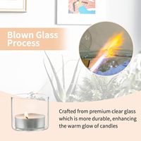 Bougeoir en verre clair porte-lumière de thé mini bougeoirs flottants pour la maison fête de noël centres de table décor