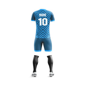 Fabricación de fábrica Ropa deportiva Uniforme de fútbol Color personalizado Uniforme de fútbol de alta calidad para adultos Nombre de equipo personalizado - Product Image 6