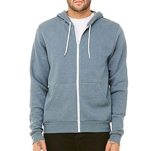 Sweats à capuche en molleton à manches longues Sweat à capuche de haute qualité avec logo personnalisé avec fermeture éclair Sweats à capuche de couleur unie - Product Image 5