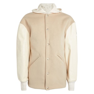 Chaqueta Universitaria de Béisbol de Alta Calidad Personalizada con Mangas de Cuero y Cuerpo de Lana para Hombre, Chaqueta Universitaria de Béisbol para Hombre - Product Image 1