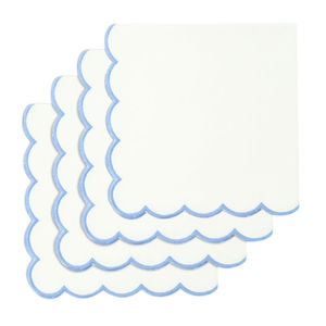 Serviettes et napperons en lin/coton d'usine directe de qualité supérieure serviette brodée à bord festonné pour les fêtes de mariage - Product Image 1