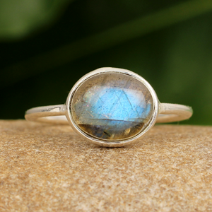 Classics Design Natural Labradorite <b>Ring</b> 8x10mm Oval Shape 925 Sterling <b>Silver</b> Gemstone <b>Statement</b> Christmas Gift Fashion Jewelry - Product Image 5