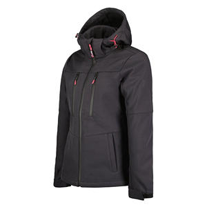 Veste Softshell à Capuche pour Femme, Col Montant Zippé, Vêtement de Voyage, Personnalisable, Coupe-Vent, Confortable et Respirante, Vente en Gros - Product Image 4