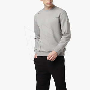2023, Jersey hecho a medida para hombre, Sudadera con cuello redondo, teñido liso, hecho de poliéster/algodón para la venta de invierno, OEM personalizado - Product Image 3