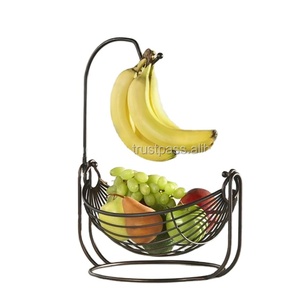 Cesta de almacenamiento de frutas y verduras de malla metálica recubierta de polvo negro para cocina y uso doméstico - Product Image 6