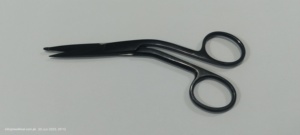 Knowles กรรไกรผ้าพันแผลอเนกประสงค์กรรไกร5.5 "ไทเทเนียมสีดำมุม EMT เครื่องมือผ่าตัดทางการแพทย์ - Product Image 2