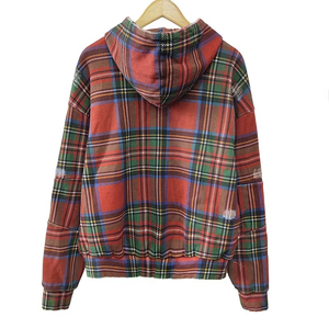 Acid Wash Distressed Waffle Knit Boxy Cropped Oversize Zip up <b>Jackets</b> <b>Men</b> Plaid <b>Flannel</b> Hoodie Manufacture High Quality Hoodies - Product Image 2