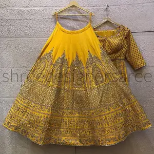 Collection pour votre meilleure qualité Lehenga choli couleur jaune Dulhan Lehenga Choli, mariage Lehenga Choli, robe de soirée