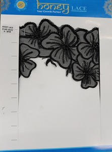 ลูกไม้ปักลายดอกไม้สีสันสดใสพร้อมดีไซน์ที่ซับซ้อนสำหรับงานแฟชั่นงานประดิษฐ์และของตกแต่งบ้าน - Product Image 6