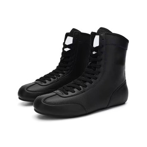 Zapatos de Boxeo de Cuero Duraderos, Ligeros, Transpirables, con Soporte de Tobillo Alto, Cierre de Cordones, Antideslizantes y Resistentes a Impactos, Premium - Product Image 2