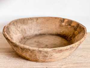 ชามเสิร์ฟแบบโบราณแกะสลักด้วยมือสีขาวทำจากไม้สไตล์วินเทจสำหรับเครื่องครัวของตกแต่งบ้าน - Product Image 2