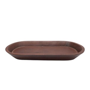Vajilla Bandeja ovalada de madera de mango Color nogal oscuro Nuevo diseño Bandeja de servicio para decoración de bodas y cocinas - Product Image 1