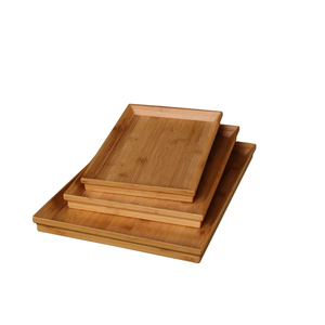Nouvel arrivage de plateau à thé rectangulaire en bois d'acacia très vendu plateau de table de service assiette collations plat de stockage des aliments pour hôtel maison - Product Image 6