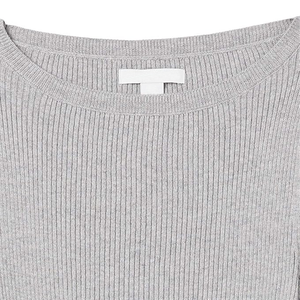 Suéter de cuello redondo súper suave para mujer, suéter de punto de manga larga de algodón elaborado de manera sostenible y transpirable para mujer - Product Image 6